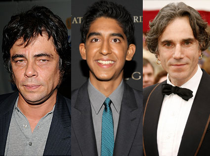 Benicio Del Toro, Dav Patel, Daniel Day Lewis Benicio Del Toro, Dav Patel, Daniel Day Lewis